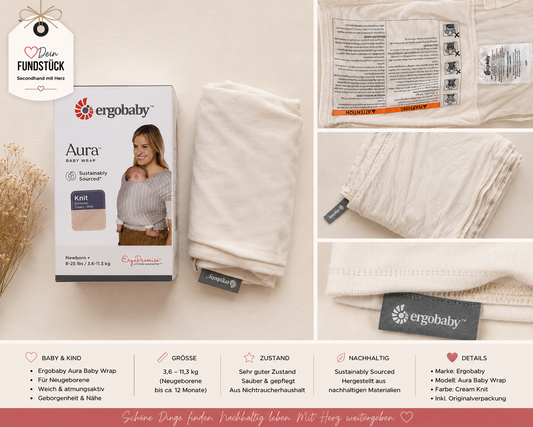 Ergobaby Aura Baby Wrap Tragetuch – weich & bequem ab Geburt